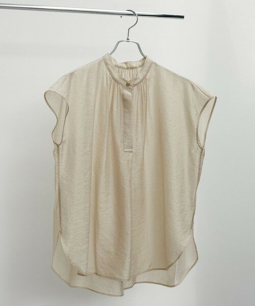 ROPE'/ロペ 【洗える】キュプラシルク フレンチスリーブブラウス ベージュ(27) F ROPE'/ロペ 【洗える】キュプラシルク フレンチスリーブブラウス ベージュ(27) F