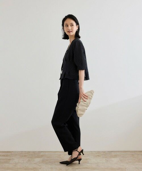 ROPE' / ロペ シャツ・ブラウス | 【洗える・羽織にもなる】Vネック5分袖パフスリーブブラウス | 詳細29