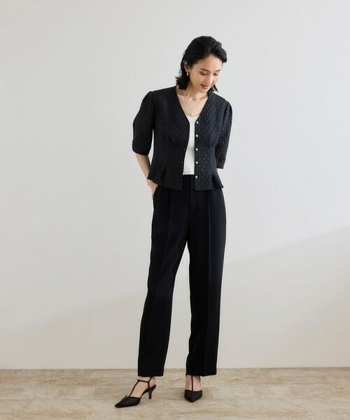 ROPE' / ロペ シャツ・ブラウス | 【洗える・羽織にもなる】Vネック5分袖パフスリーブブラウス | 詳細7