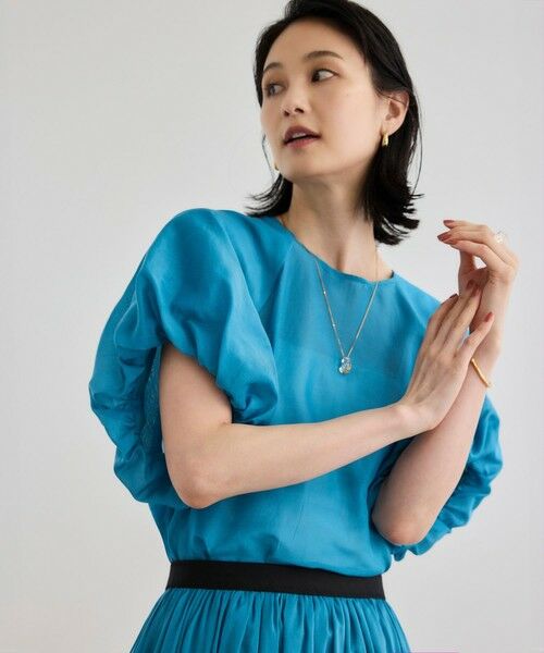 ROPE' / ロペ シャツ・ブラウス | 【洗える】コットンシルクブラウス/セットアップ対応 | 詳細1
