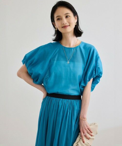 ROPE' / ロペ シャツ・ブラウス | 【洗える】コットンシルクブラウス/セットアップ対応 | 詳細13