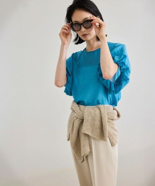 ROPE' / ロペ シャツ・ブラウス | 【洗える】コットンシルクブラウス/セットアップ対応 | 詳細5