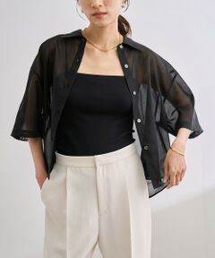 ROPE' / ロペ シャツ・ブラウス | 【洗える】コットンシアークロップドシャツ