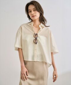 ROPE' / ロペ シャツ・ブラウス | 【洗える】コットンシアークロップドシャツ