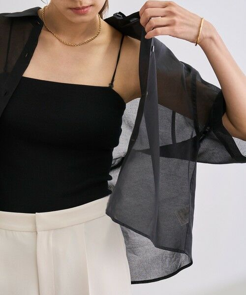 ROPE' / ロペ シャツ・ブラウス | 【洗える】コットンシアークロップドシャツ | 詳細1