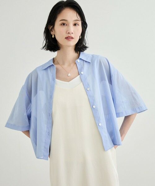 ROPE' / ロペ シャツ・ブラウス | 【洗える】コットンシアークロップドシャツ | 詳細13