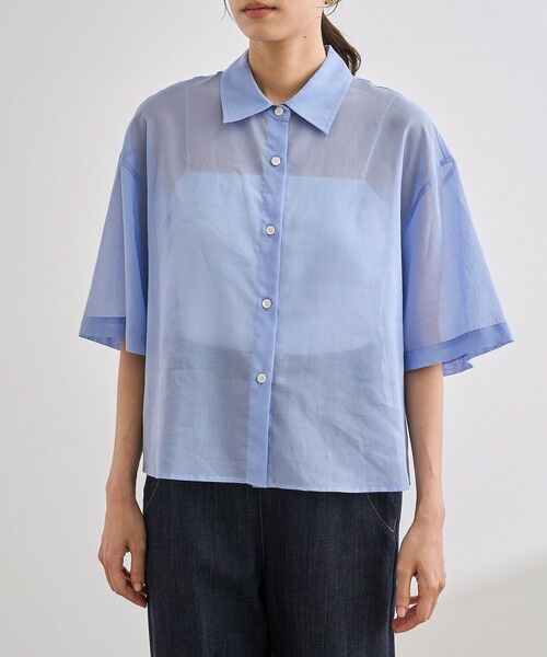 ROPE' / ロペ シャツ・ブラウス | 【洗える】コットンシアークロップドシャツ | 詳細14