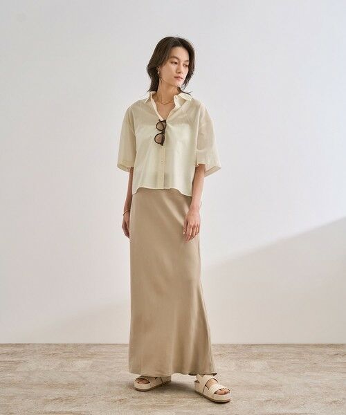 ROPE' / ロペ シャツ・ブラウス | 【洗える】コットンシアークロップドシャツ | 詳細24