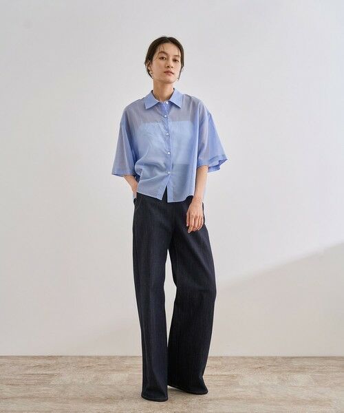 ROPE' / ロペ シャツ・ブラウス | 【洗える】コットンシアークロップドシャツ | 詳細3