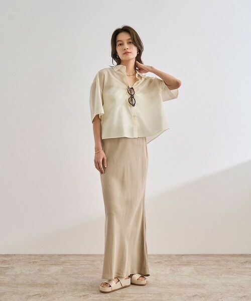 ROPE' / ロペ シャツ・ブラウス | 【洗える】コットンシアークロップドシャツ | 詳細5