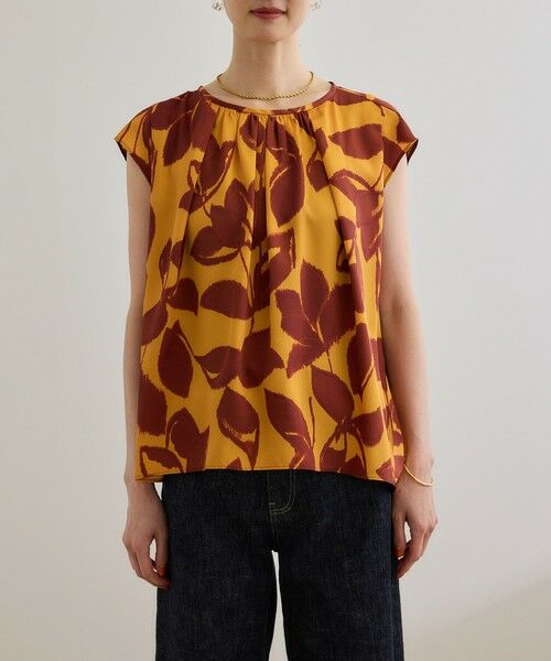 ROPE' / ロペ シャツ・ブラウス | DEVEAUXジオメトリックフラワーブラウス | 詳細10