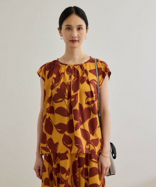 ROPE' / ロペ シャツ・ブラウス | DEVEAUXジオメトリックフラワーブラウス | 詳細9