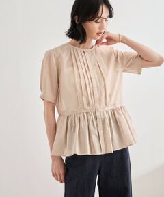 ROPE' / ロペ シャツ・ブラウス | 【洗える】ストライプペプラムブラウス