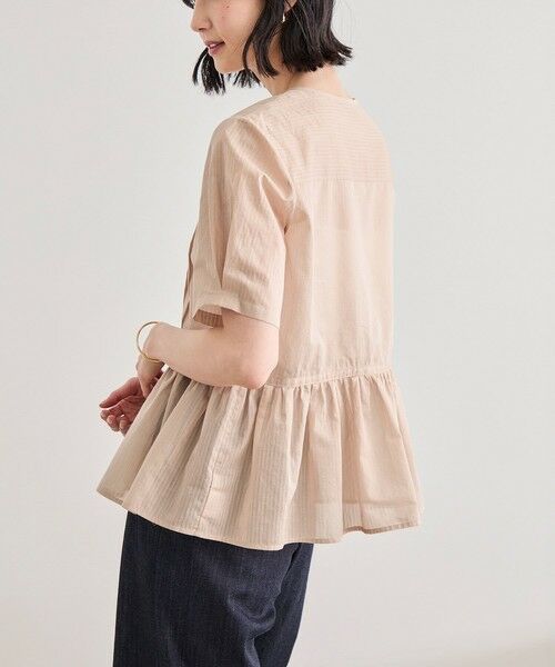 ROPE' / ロペ シャツ・ブラウス | 【洗える】ストライプペプラムブラウス | 詳細11