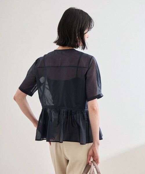 ROPE' / ロペ シャツ・ブラウス | 【洗える】ストライプペプラムブラウス | 詳細12