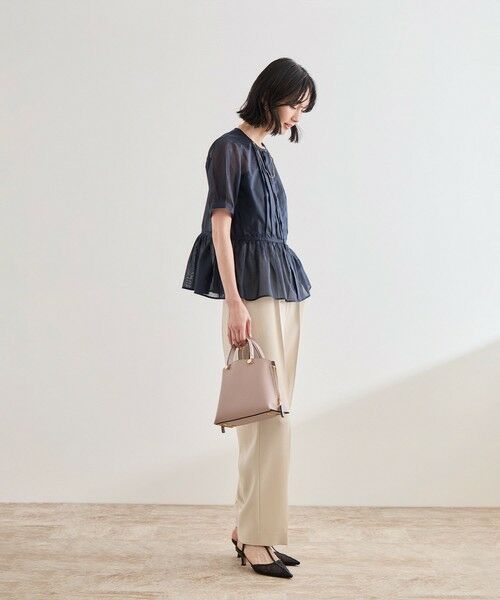 ROPE' / ロペ シャツ・ブラウス | 【洗える】ストライプペプラムブラウス | 詳細13