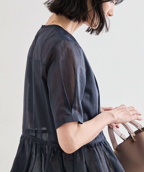 ROPE' / ロペ シャツ・ブラウス | 【洗える】ストライプペプラムブラウス | 詳細4