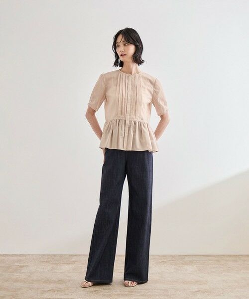ROPE' / ロペ シャツ・ブラウス | 【洗える】ストライプペプラムブラウス | 詳細6