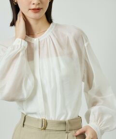 ROPE' / ロペ シャツ・ブラウス | キュプラシルクボリュームスリーブブラウス/イージーケア