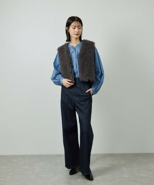 ROPE' / ロペ シャツ・ブラウス | キュプラシルクボリュームスリーブブラウス/イージーケア | 詳細3