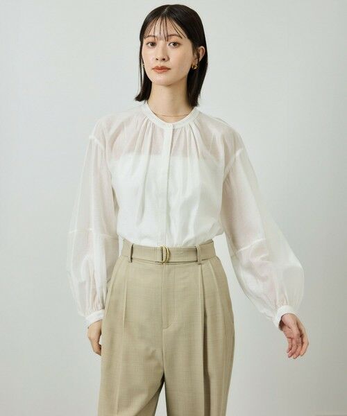 ROPE' / ロペ シャツ・ブラウス | キュプラシルクボリュームスリーブブラウス/イージーケア | 詳細5