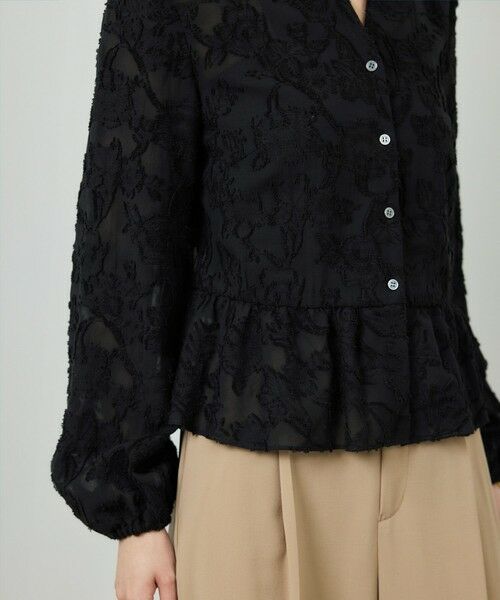 ROPE' / ロペ シャツ・ブラウス | ペプラムジャガードブラウス/イージーケア | 詳細10
