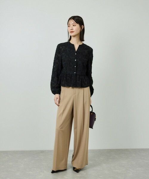 ROPE' / ロペ シャツ・ブラウス | ペプラムジャガードブラウス/イージーケア | 詳細11