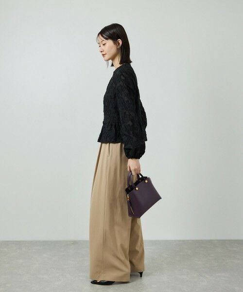 ROPE' / ロペ シャツ・ブラウス | ペプラムジャガードブラウス/イージーケア | 詳細12
