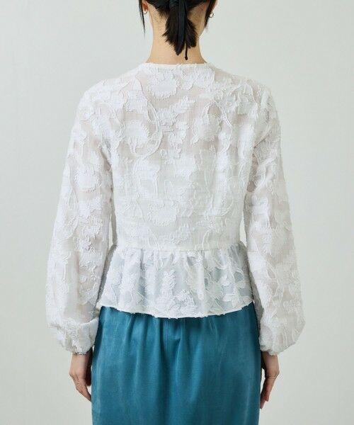 ROPE' / ロペ シャツ・ブラウス | ペプラムジャガードブラウス/イージーケア | 詳細17