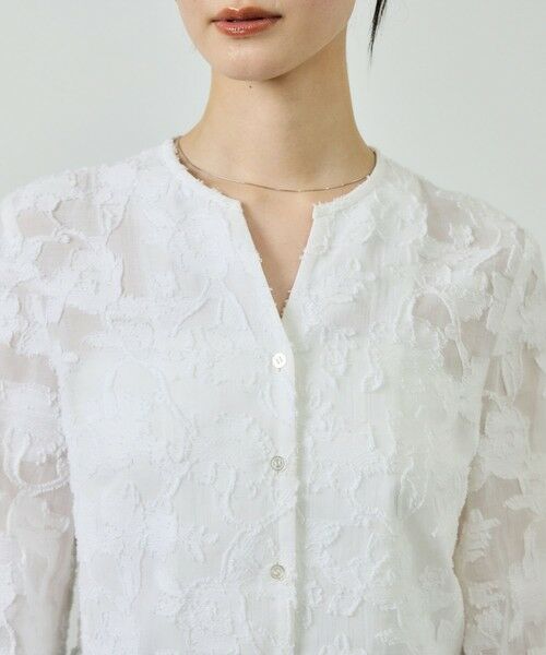 ROPE' / ロペ シャツ・ブラウス | ペプラムジャガードブラウス/イージーケア | 詳細18