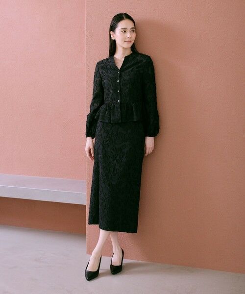 ROPE' / ロペ シャツ・ブラウス | ペプラムジャガードブラウス/イージーケア | 詳細2