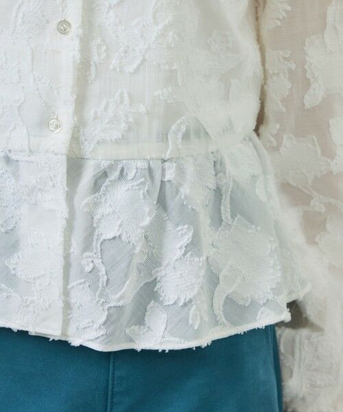 ROPE' / ロペ シャツ・ブラウス | ペプラムジャガードブラウス/イージーケア | 詳細20