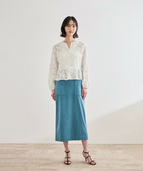 ROPE' / ロペ シャツ・ブラウス | ペプラムジャガードブラウス/イージーケア | 詳細26