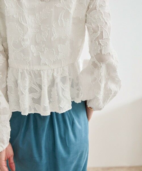 ROPE' / ロペ シャツ・ブラウス | ペプラムジャガードブラウス/イージーケア | 詳細27