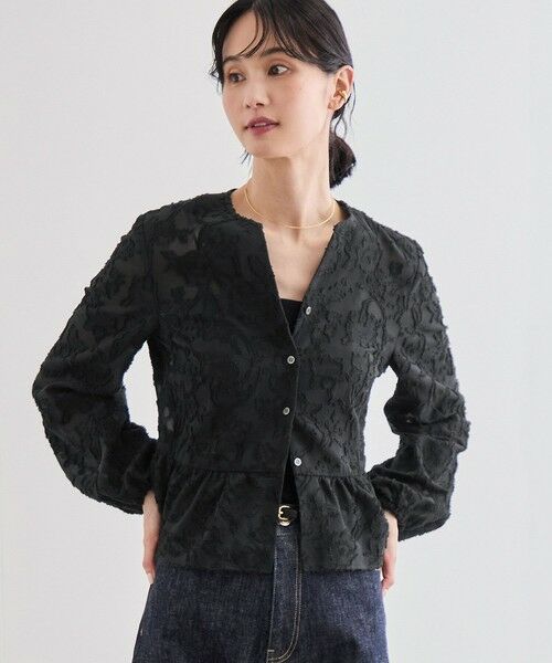 ROPE' / ロペ シャツ・ブラウス | ペプラムジャガードブラウス/イージーケア | 詳細28