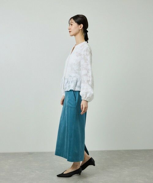 ROPE' / ロペ シャツ・ブラウス | ペプラムジャガードブラウス/イージーケア | 詳細8