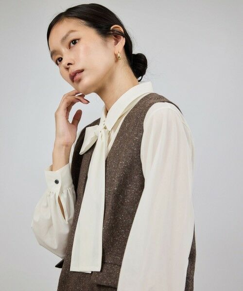 ROPE' / ロペ シャツ・ブラウス | シアートリコットボウタイシャツブラウス/イージーケア | 詳細11