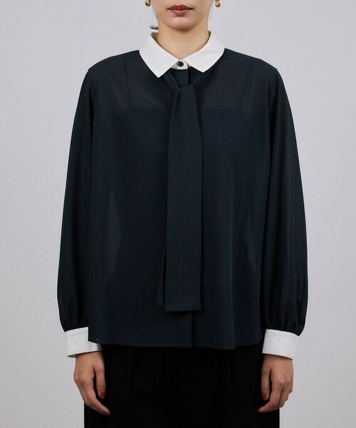 ROPE' / ロペ シャツ・ブラウス | シアートリコットボウタイシャツブラウス/イージーケア | 詳細14