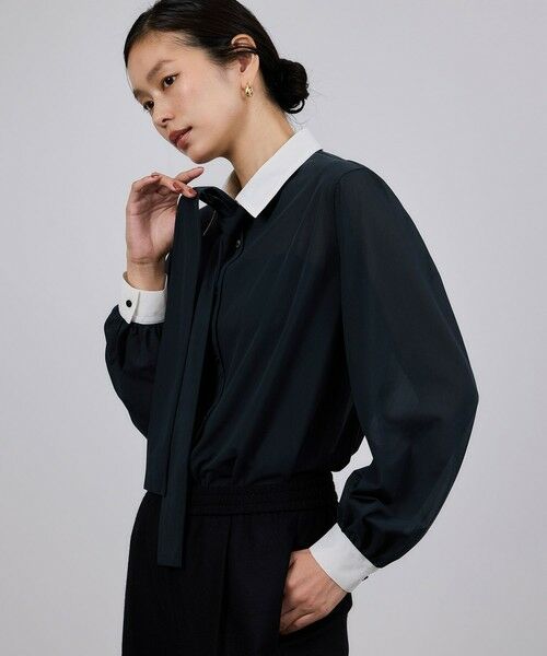 ROPE' / ロペ シャツ・ブラウス | シアートリコットボウタイシャツブラウス/イージーケア | 詳細8