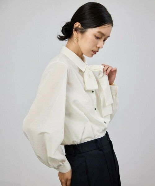ROPE' / ロペ シャツ・ブラウス | シアートリコットボウタイシャツブラウス/イージーケア | 詳細28