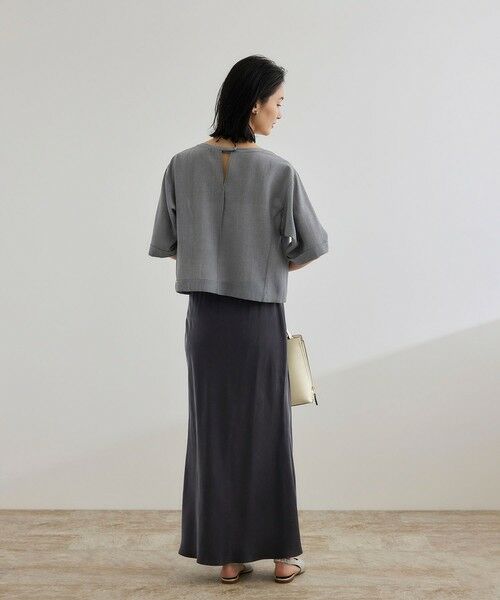 ROPE' / ロペ シャツ・ブラウス | 【WEB・一部店舗限定】リネンライクアウトシームプルオーバーブラウス/洗える | 詳細4