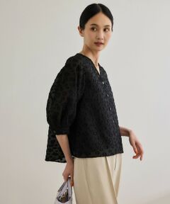 ROPE' / ロペ シャツ・ブラウス | 【WEB・一部店舗限定】フラワージャガードブラウス【セットアップ対応】/洗える