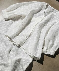 ROPE' / ロペ シャツ・ブラウス | 【WEB・一部店舗限定】フラワージャガードブラウス【セットアップ対応】/洗える