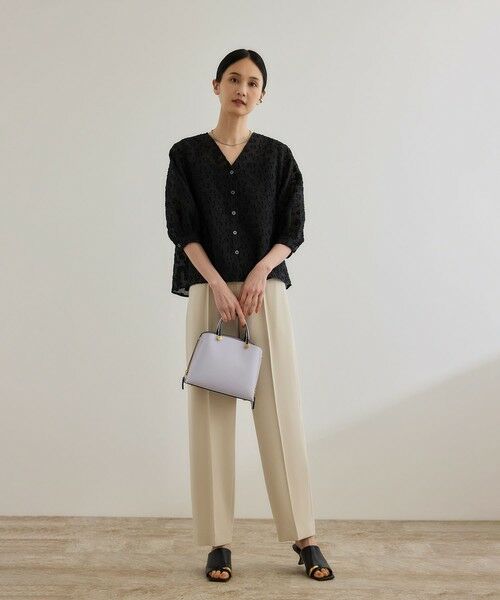 ROPE' / ロペ シャツ・ブラウス | 【WEB・一部店舗限定】フラワージャガードブラウス【セットアップ対応】/洗える | 詳細11