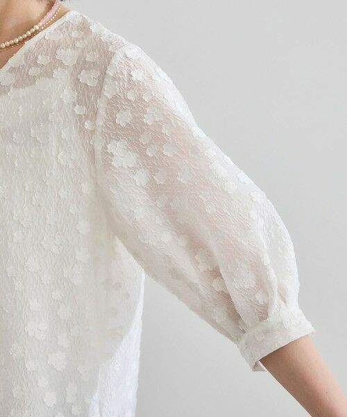 ROPE' / ロペ シャツ・ブラウス | 【WEB・一部店舗限定】フラワージャガードブラウス【セットアップ対応】/洗える | 詳細19