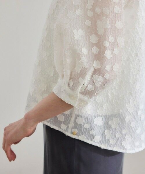 ROPE' / ロペ シャツ・ブラウス | 【WEB・一部店舗限定】フラワージャガードブラウス【セットアップ対応】/洗える | 詳細20