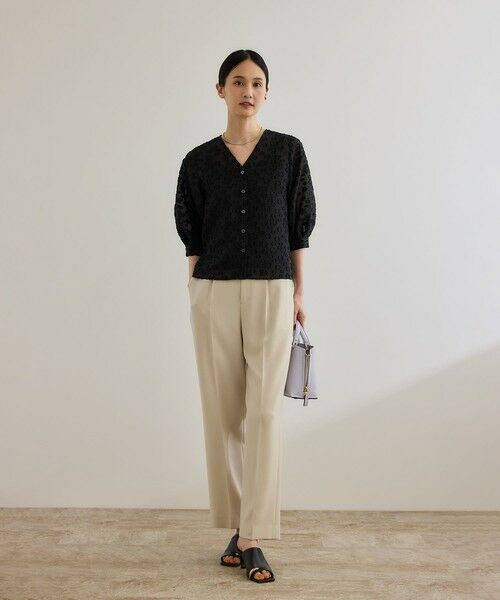 ROPE' / ロペ シャツ・ブラウス | 【WEB・一部店舗限定】フラワージャガードブラウス【セットアップ対応】/洗える | 詳細7