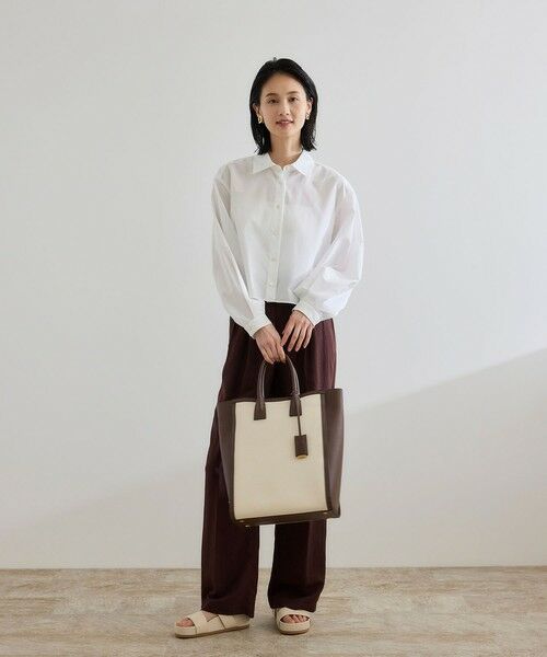 ROPE' / ロペ シャツ・ブラウス | 【WEB・一部店舗限定】ライトタンブラークロップドシャツ/洗える | 詳細14