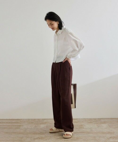 ROPE' / ロペ シャツ・ブラウス | 【WEB・一部店舗限定】ライトタンブラークロップドシャツ/洗える | 詳細15