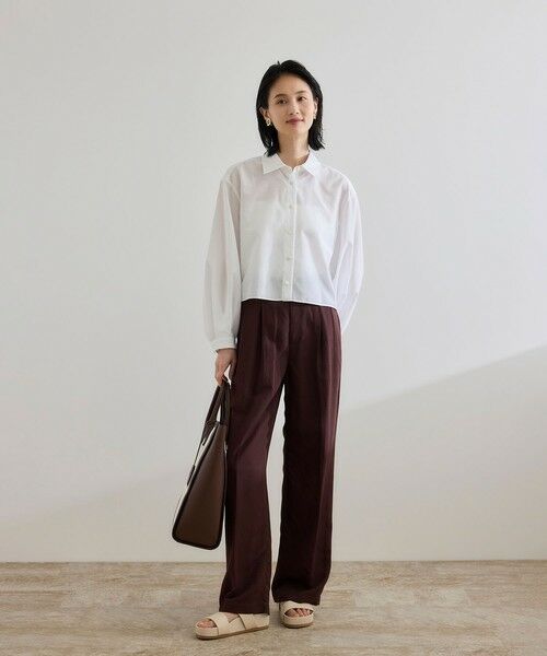 ROPE' / ロペ シャツ・ブラウス | 【WEB・一部店舗限定】ライトタンブラークロップドシャツ/洗える | 詳細4